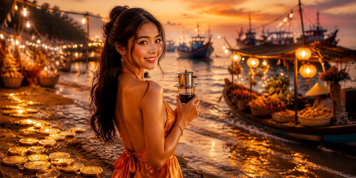 Người dùng tại Mũi Né sử dụng ứng dụng casino trực tuyến 875 trên điện thoại cùng cà phê Việt Nam