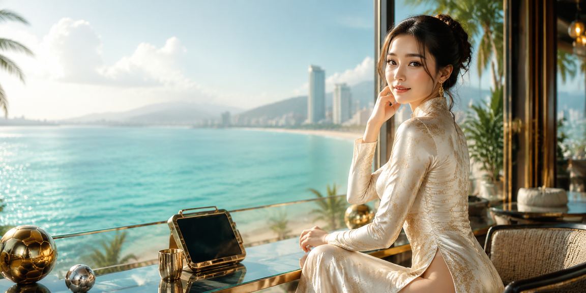 Người dùng tại Nha Trang đặt cược thể thao trực tuyến trong trang phục áo dài Việt Nam